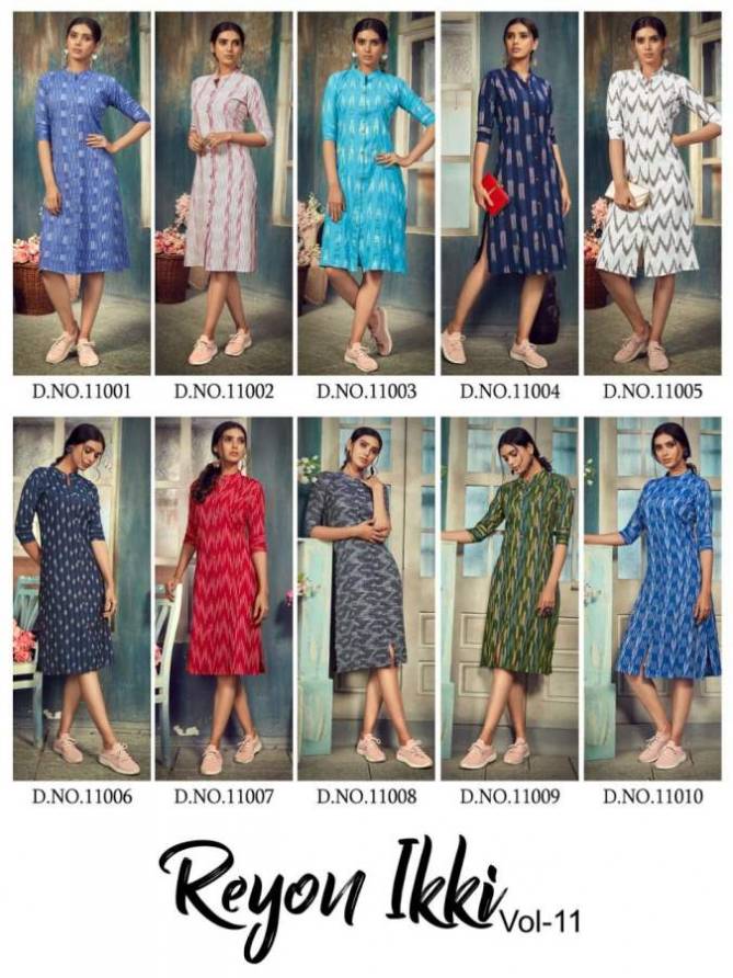 Rayon Ikki 11 Ethnic Daily Wear Rayon Printed Designer Kurti Collection